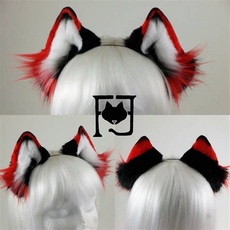 costume wolf ears and tail|realistic wolf tail.